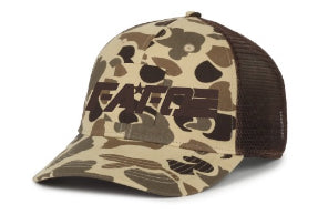 FAFO TRUCKER CAP W/ FULL STITCHED LOGO (DUCK CAMO / CANYON)