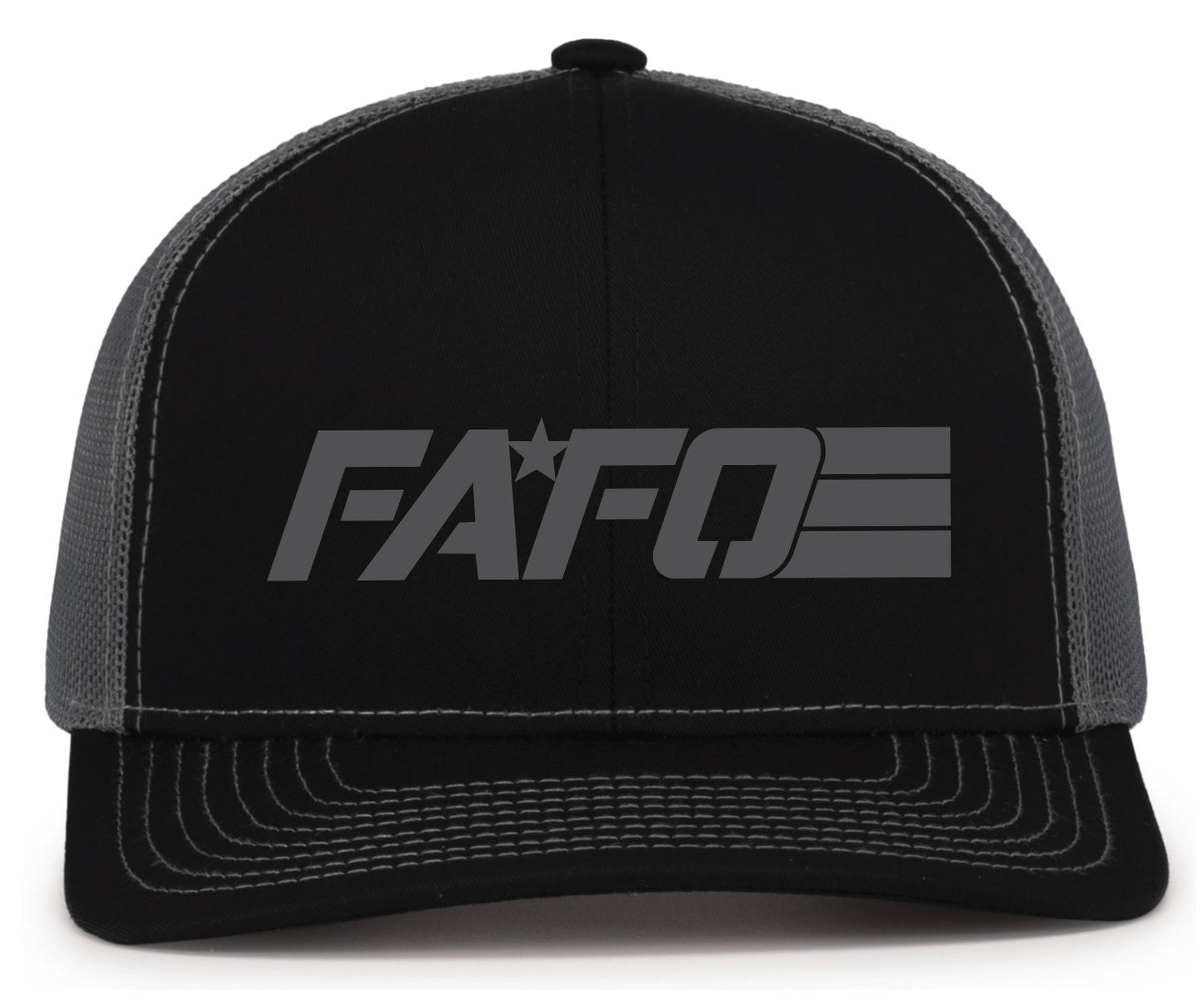 FAFO TRUCKER HAT (BLACK W/ GREY LOGO & MESH)