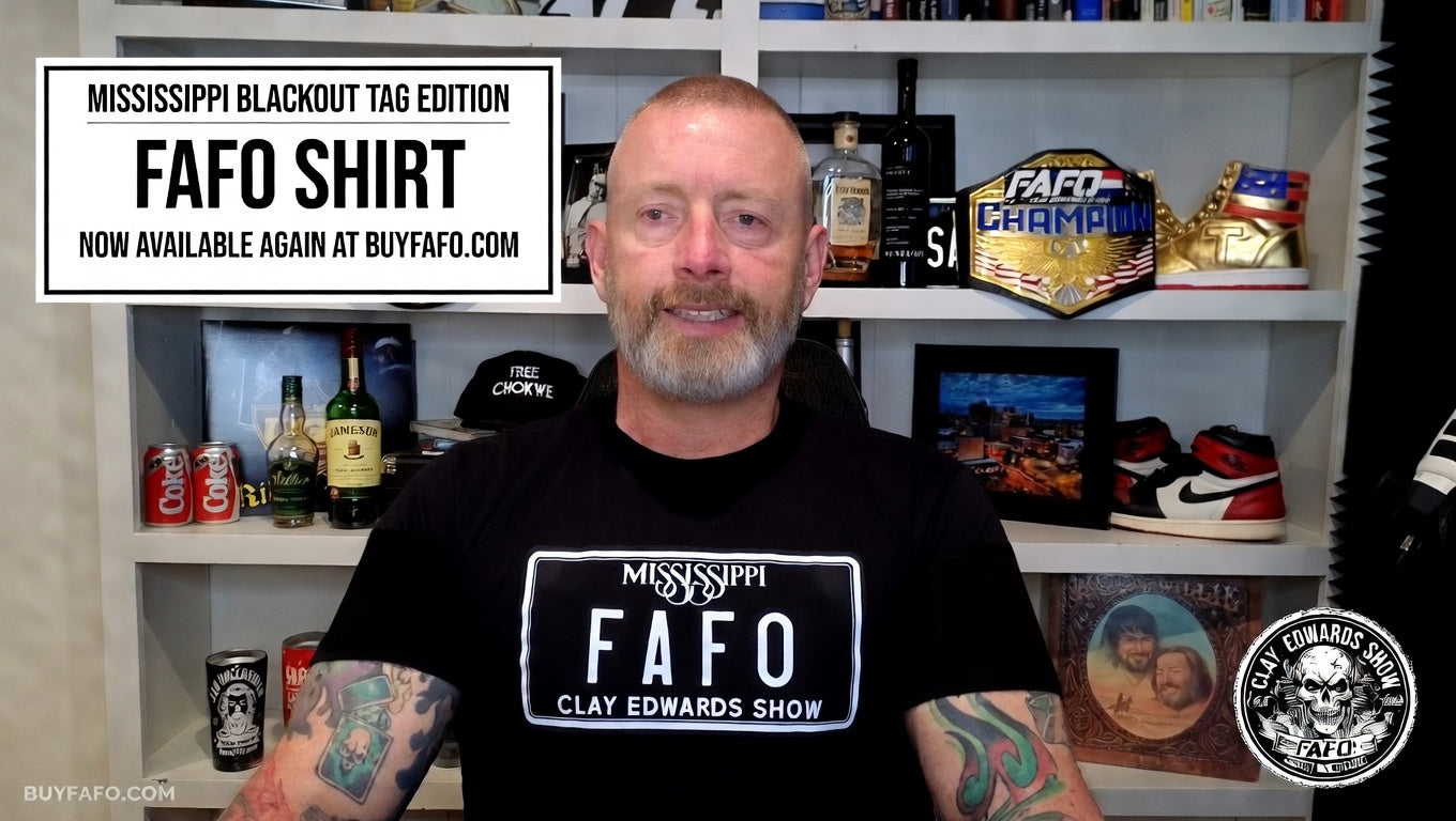 FAFO - MISSISSIPPI BLACK OUT TAG SHIRT
